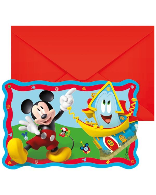 Mickey Rock The House Invitations (6pk)