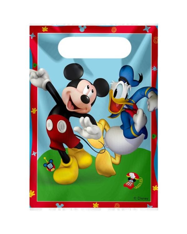 Mickey Rock The House Plastic Loot Bags (6pk)