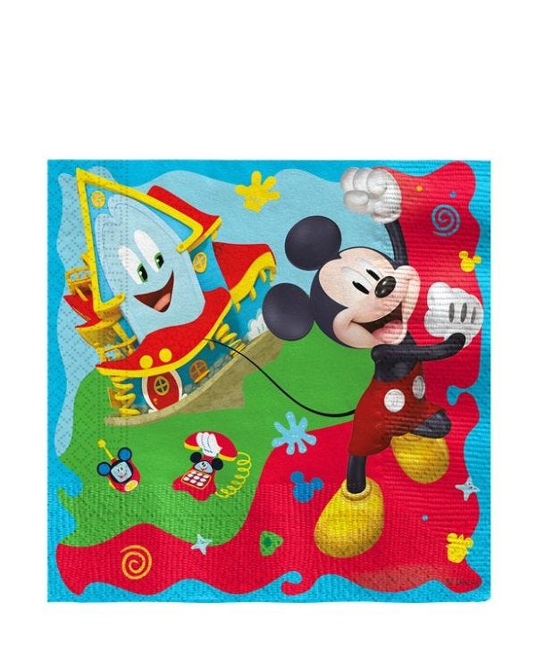 Mickey Rock The House Paper Napkins - 33cm (20pk)