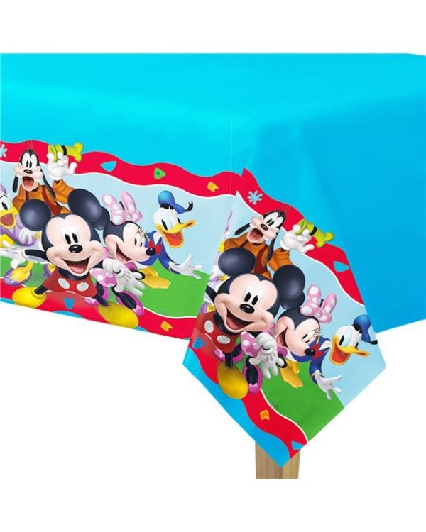 Mickey Rock The House Plastic Tablecover - 1.8m x 1.2m