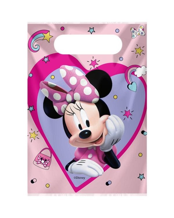 Minnie Mouse Junior Plastic Loot Bags (6pk)