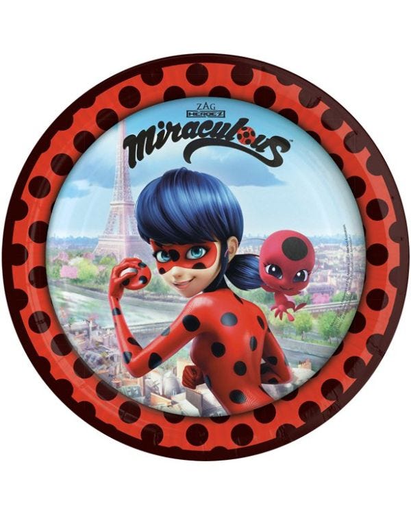 Miraculous Ladybug Paper Plates - 23cm (8pk)