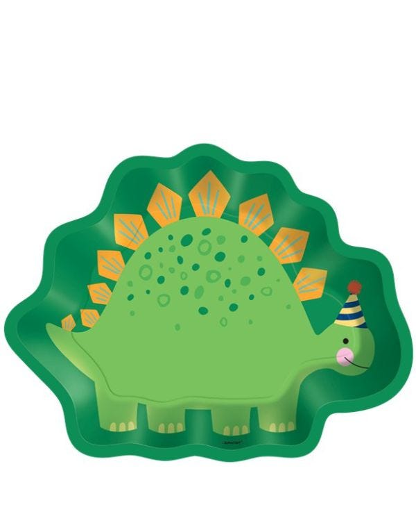 Dino-Mite Shaped Paper Plates - 23cm (8pk)
