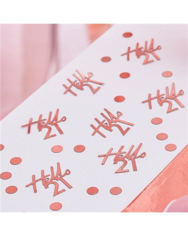 Mix It Up Rose Gold Hello 21 Birthday Confetti (13g pack)