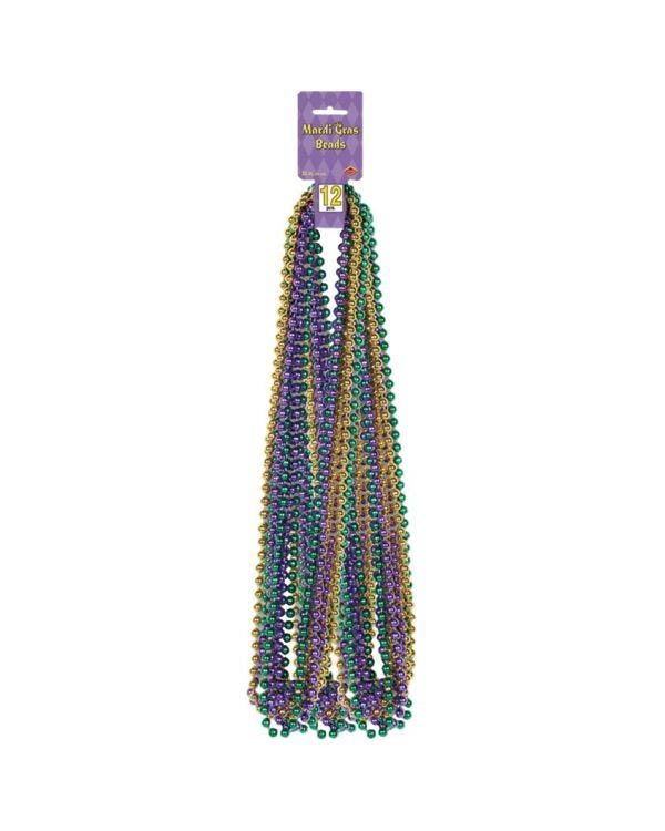 Mardi Gras Bead Necklace (12pk)