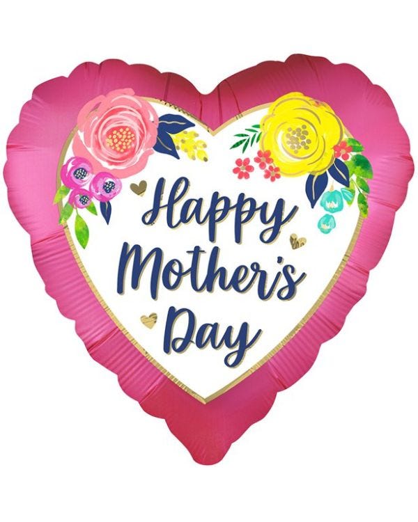Pink Watercolour Mother&#039;s Day Balloon - 18&quot; Foil