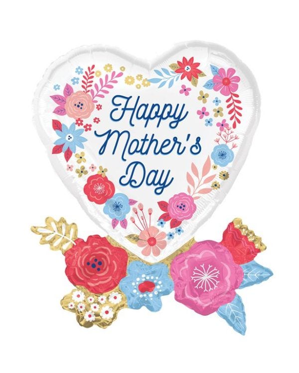 Artful Flowers Mothers Day Balloon - 30&quot; Foil