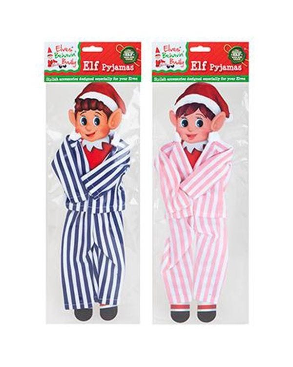 Naughty Elf Striped Pyjamas