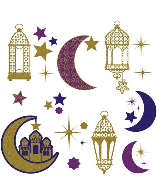 Opulent Eid Window Decorations - 43cm (2pk)