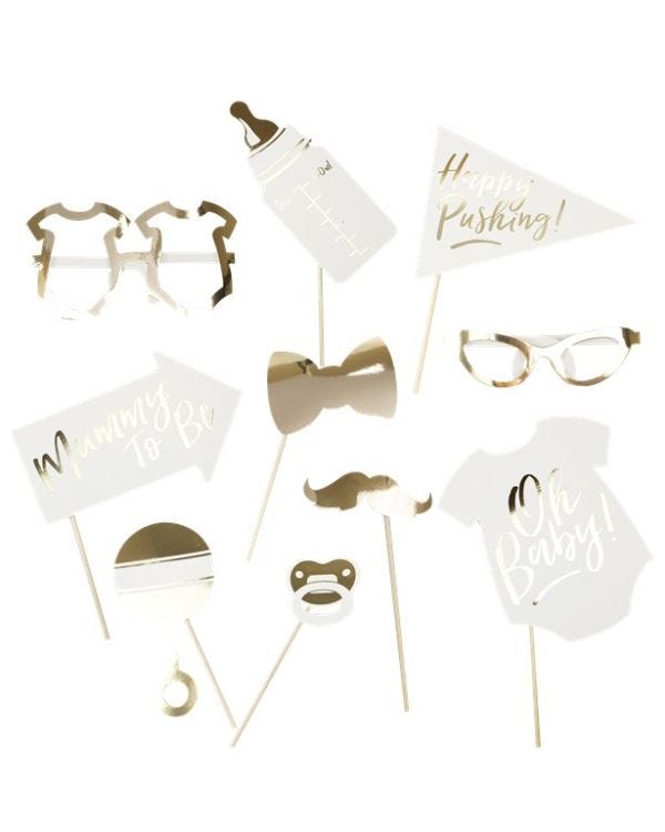 Oh Baby Photo Booth Props (10pk)