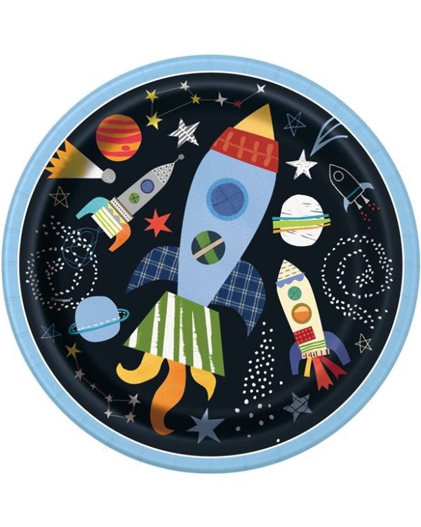 Outer Space Paper Plates - 23cm (8pk)