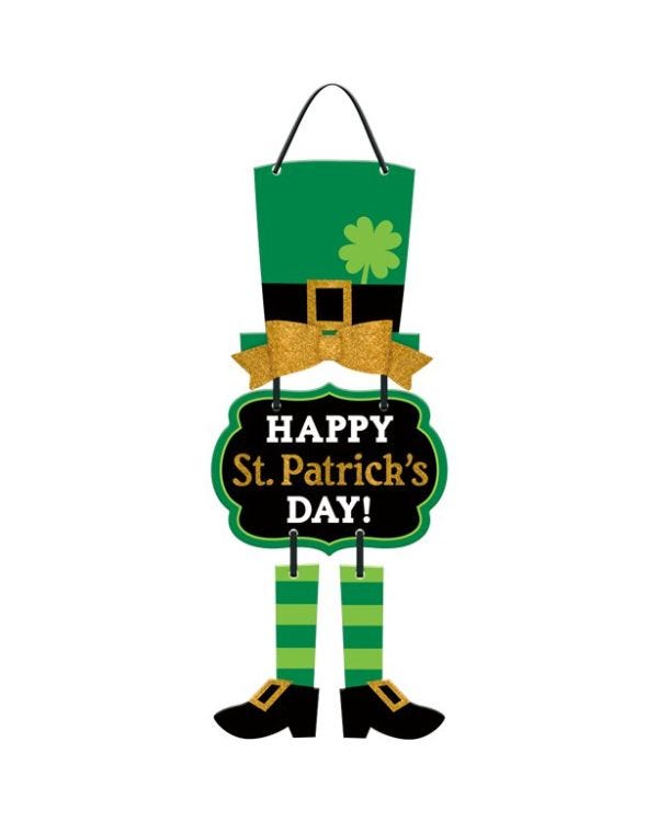 St Patrick&#039;s Day Leprechaun MDF Sign - 43cm