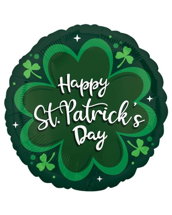 St.Patricks&#039;s Day Clover Balloon - 18&quot; Foil