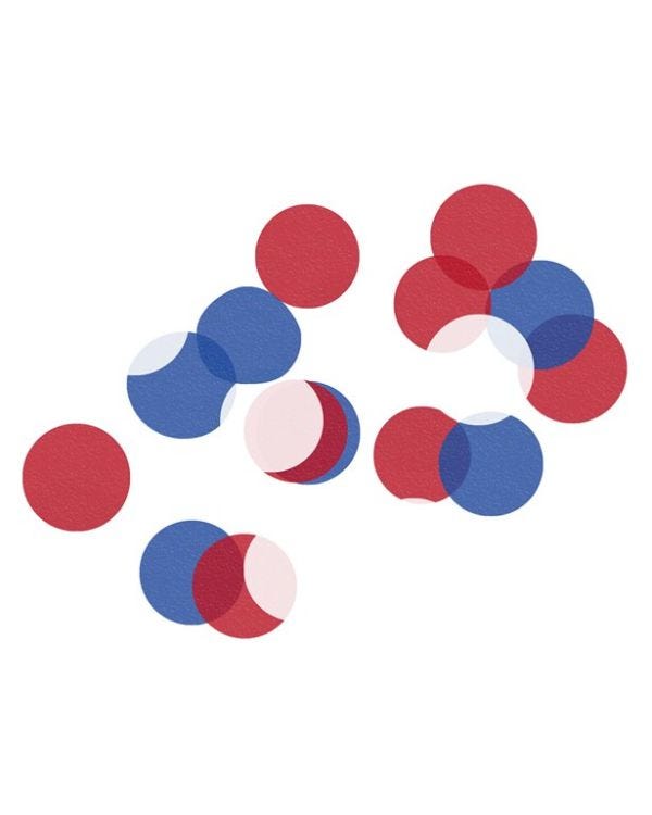 Red, White &amp; Blue Tissue Confetti - 10g