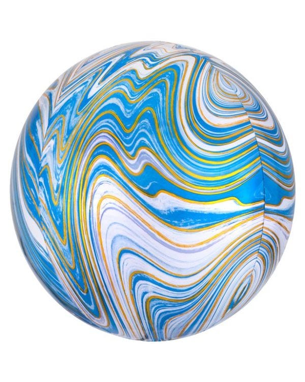 Blue Marblez Orbz - 16&quot; Foil Balloon