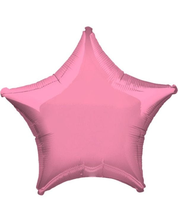 Metallic Pink Star Balloon - 19&quot; Foil - Unpackaged