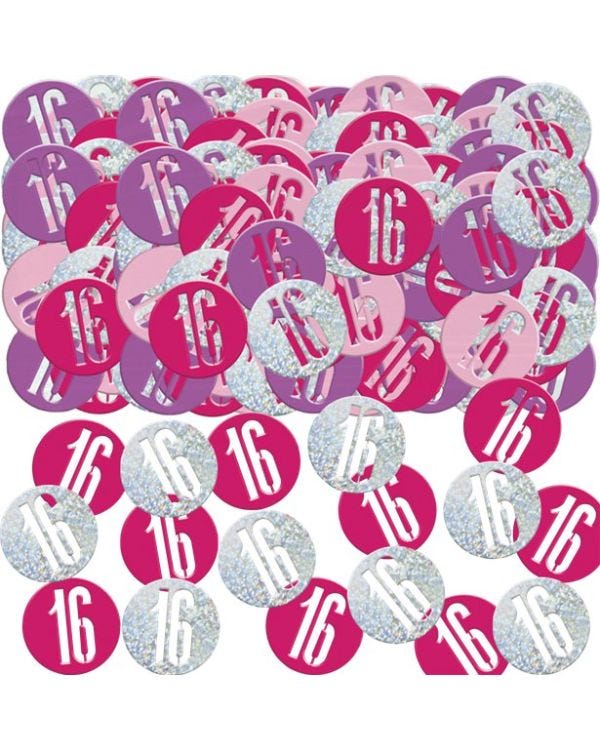 Pink 16th Birthday Confetti (14g pack)