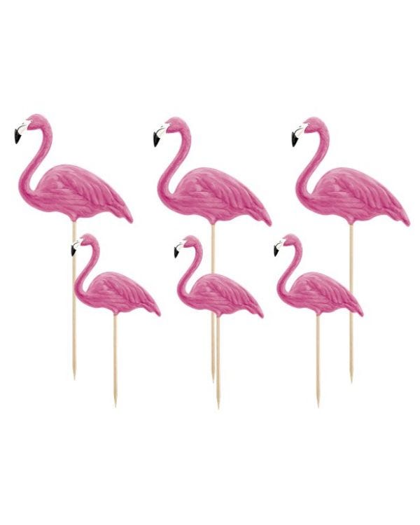 Flamingo Picks - Asst Sizes (6pk)