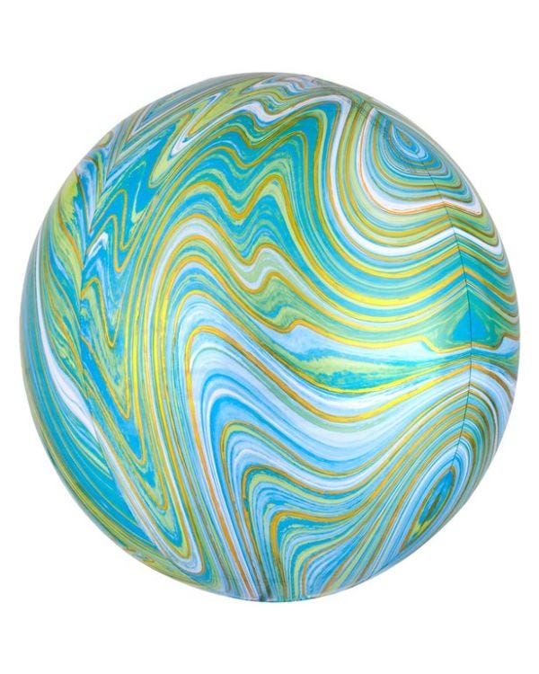 Green Marblez Orbz - 16&quot; Foil Balloon