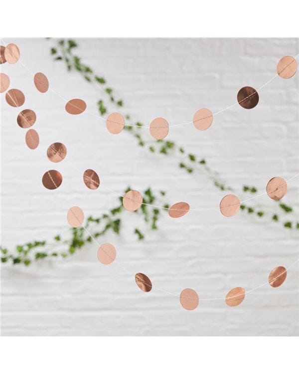 Beautiful Botanics Rose Gold Circle Garland - 5m
