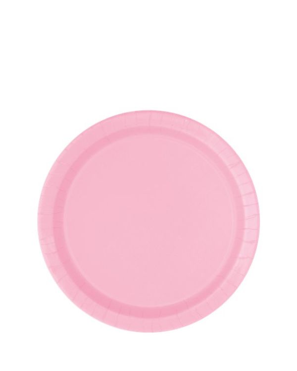 Baby Pink Paper Dessert Plates - 18cm (8pk)