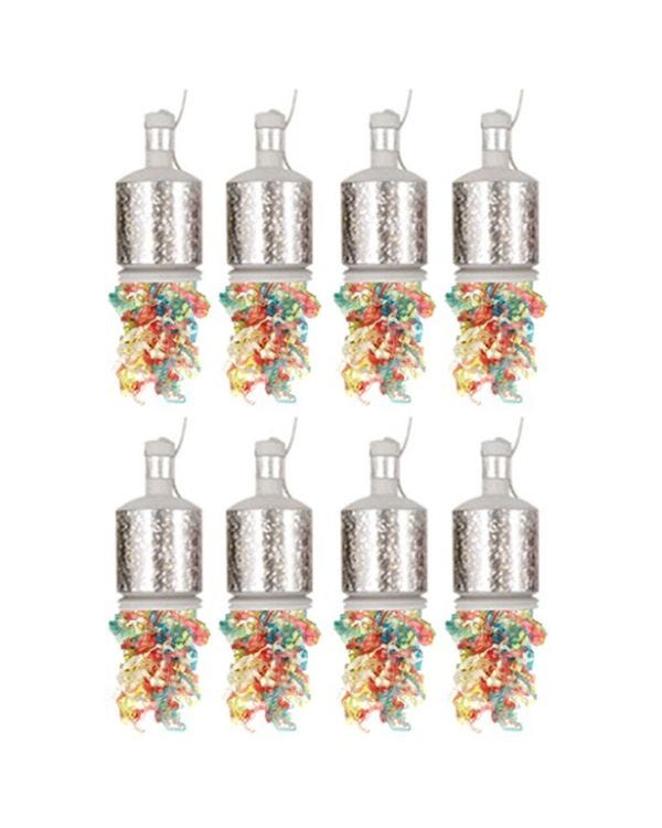 Silver Holographic Party Poppers (20pk)
