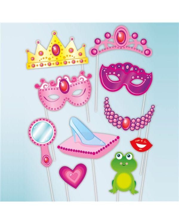 Princess Photo Booth Props (10pk)