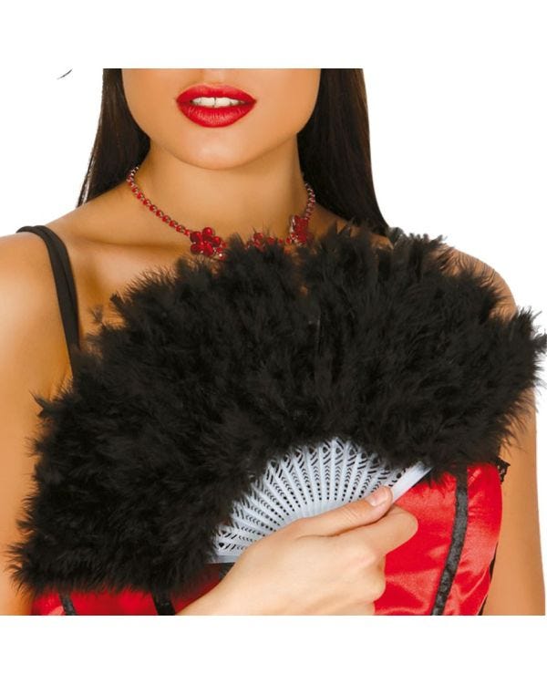 Black Feather Fan