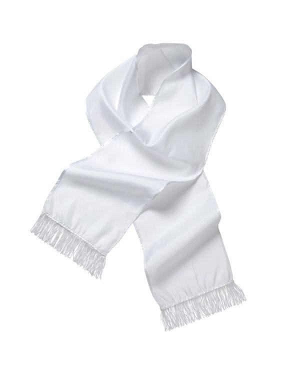 White Satin Scarf