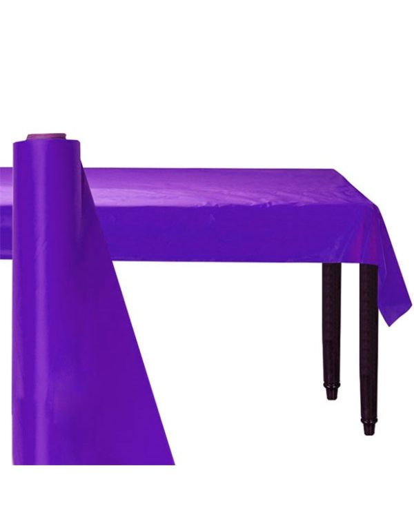 Purple Plastic Banqueting Roll - 30m