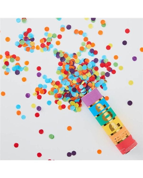 Rainbow Confetti Cannon - 15cm