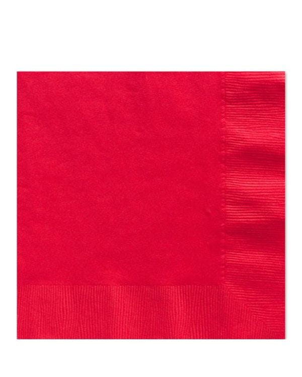 Red Paper Napkins - 33cm (50pk)
