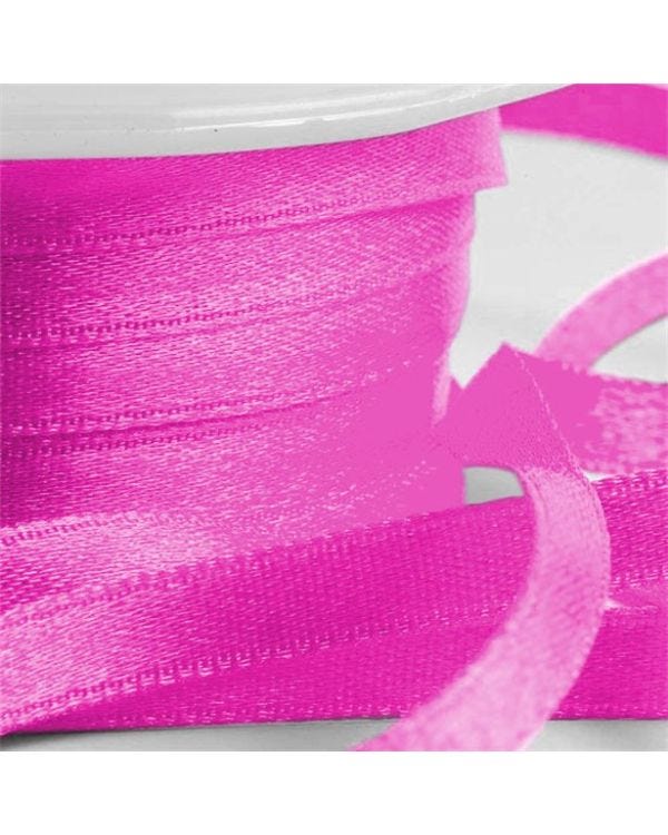 Fuchsia Pink Satin Ribbon - 6mm (25m roll)