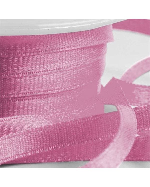 Pink Satin Ribbon - 6mm (25m roll)