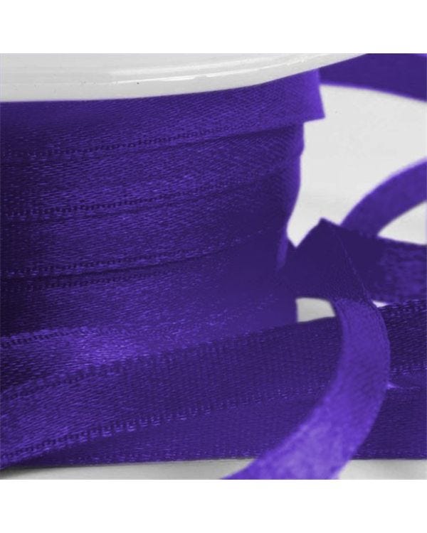 Purple Satin Ribbon - 6mm (25m roll)