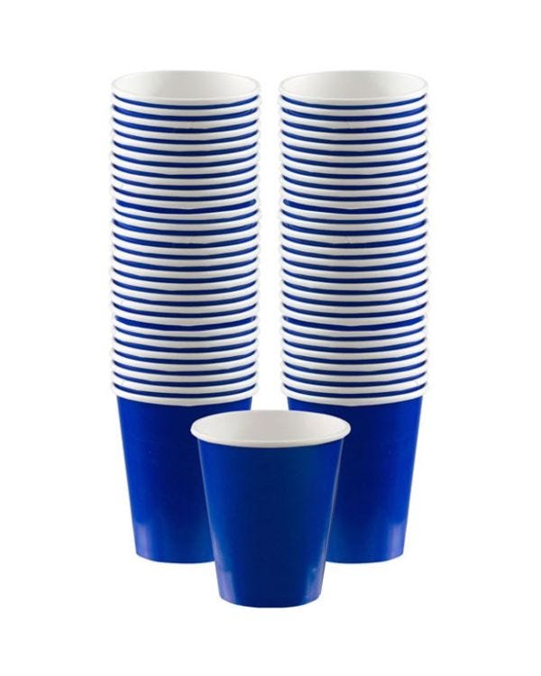 Royal Blue Paper Coffee Cups - 340ml (40pk)