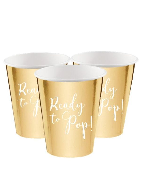 Ready To Pop Paper Cups - 250ml (8pk)