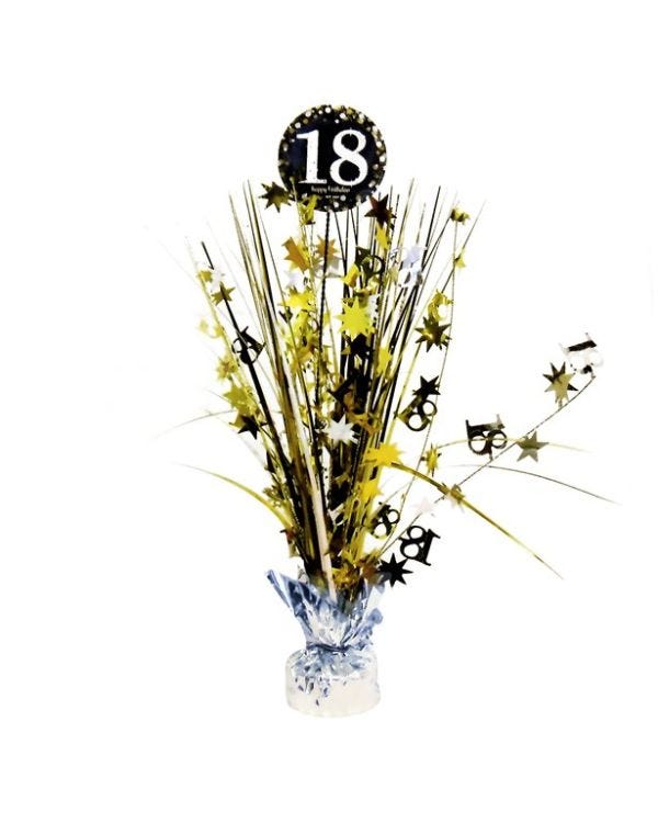 Sparkling Celebration 18th Foil Table Centrepiece - 45cm