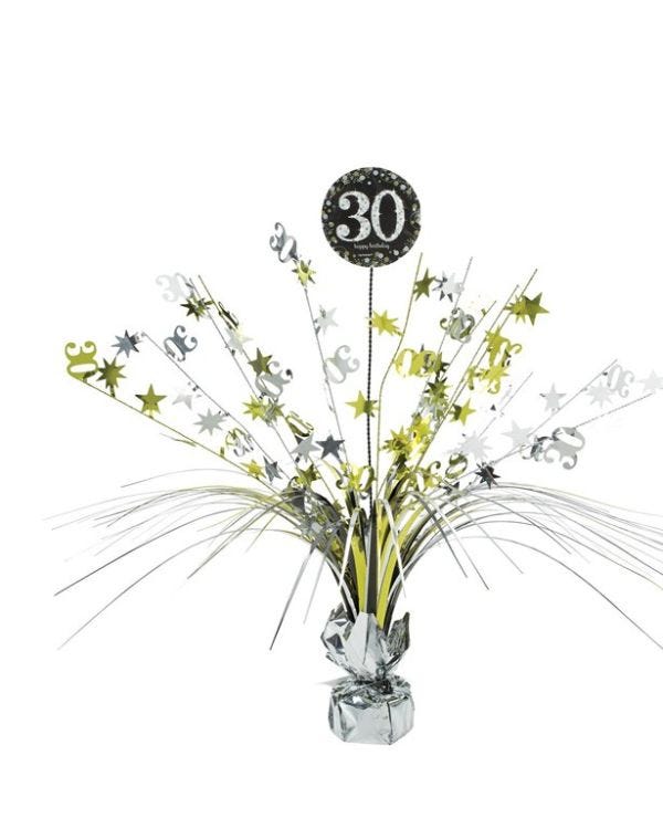 Sparkling Celebration 30th Foil Table Centrepiece - 33cm