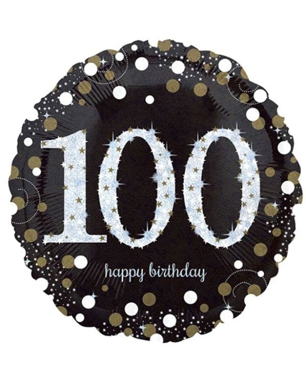 Sparkling Celebration 100th Birthday Balloon - 18&quot; Foil