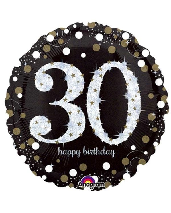 Sparkling Celebration 30th Birthday Balloon - 18&quot; Foil