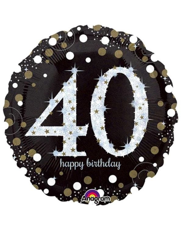 Sparkling Celebration 40th Birthday Balloon - 18&quot; Foil