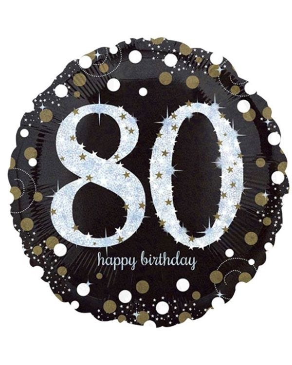 Sparkling Celebration 80th Birthday Balloon - 18&quot; Foil