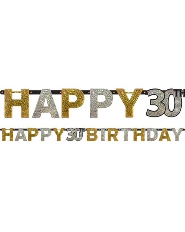 Sparkling Celebration 30th Birthday Letter Banner - 2m
