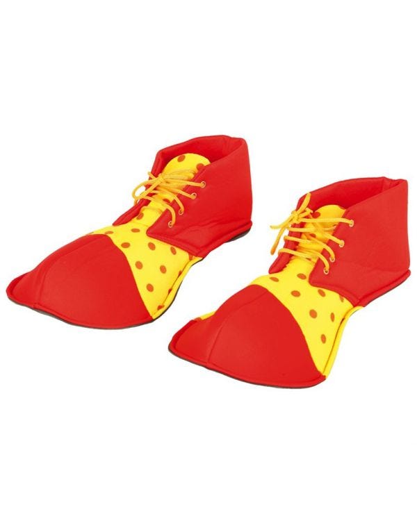 Red and Yellow Clown Shoes - Adult