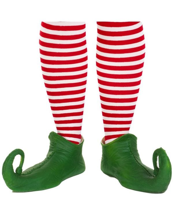 Red &amp; White Striped Socks - Adult