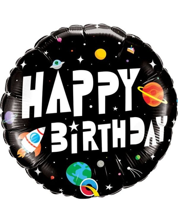 Space Birthday Balloon - 18&quot; Foil