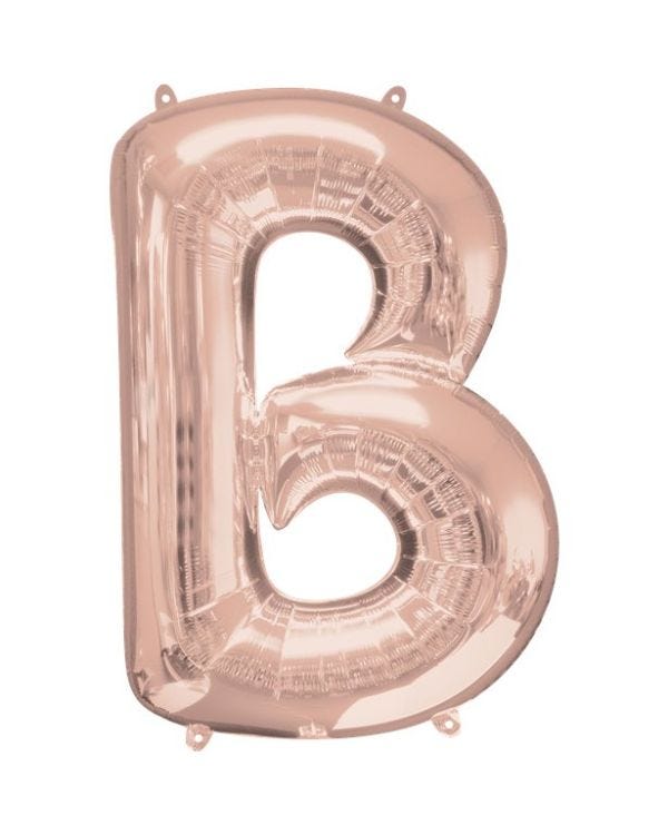 Rose Gold Letter B Balloon - 34 Foil
