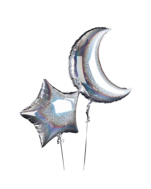 Moon &amp; Star Balloons - Foil (2pk)