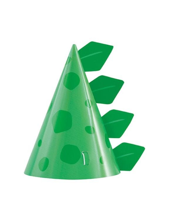 Dino-Roar Party Hats (8pk)